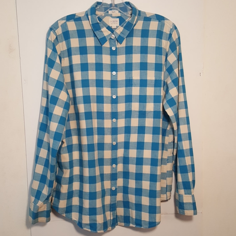 J.crew Shirt Boy Fit Button Front Long Sleeve
